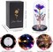 Mothers Day Rose Gifts for Mom, Galaxy Glass Rose Flower Gifts Forever Eternal Crystal Light Up Rose in Glass Dome with Butterfly Mother’s Day Birthday Gifts for Women Mom Wife Daughter Sister Purple